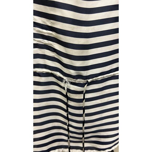 CHAPS Women's Nautical Striped Drawstring Blouse - Size M - Picture 3 of 5